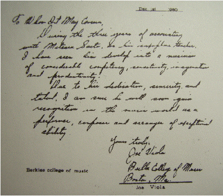 ジョーヴィオラ氏の推薦状